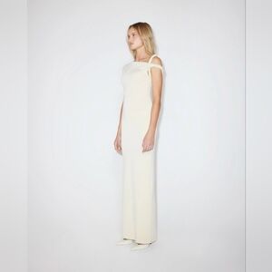 NWT Khy Sueded Stretch Twist Maxi Dress In Nude Size Small